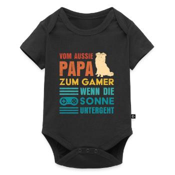 Dog Dad DE PAPA AUSTRALIEN À GAMER Drôle - Body à manches courtes Premium Bébé - noir - Devant