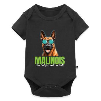 Malinois The COOLEST DOG IN THE WORLD Belgian - Baby Premium short-sleeve bodysuit - black - Front
