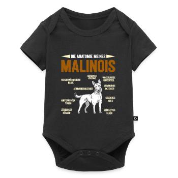 Malinois ANATOMY OF A BELGIAN MALINOIS Funny - Baby Premium short-sleeve bodysuit - black - Front