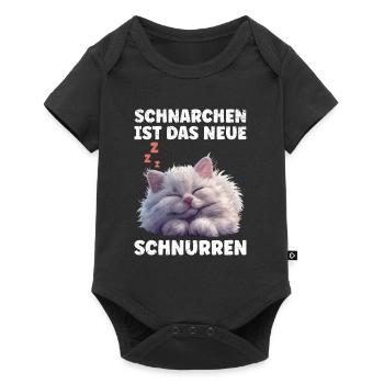 Chat persan LE RONFLEMENT EST LE NOUVEAU RONRONNEMENT - Body à manches courtes Premium Bébé - noir - Devant