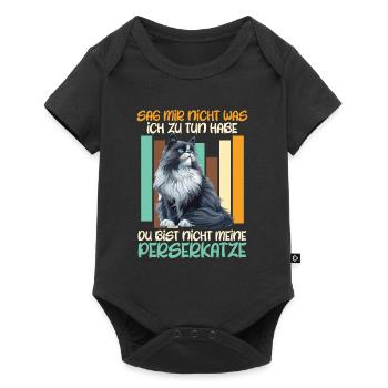 Chat Papa TU N’ES PAS MON CHAT PERSAN Drôle - Body à manches courtes Premium Bébé - noir - Devant