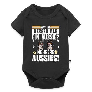 Australian Shepherd WAS IST BESSER ALS EIN AUSSIE? - Baby Premium Kurzarmbody - Schwarz - Vorne