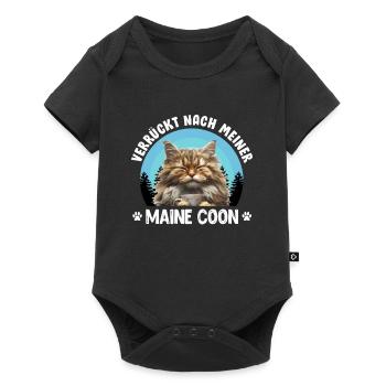 Maine Coon CRAZY ABOUT MY MAINE COON - Baby Premium short-sleeve bodysuit - black - Front