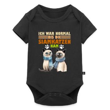 Siamese Cat Owners WAS NORMAL UNTIL THE SIAMESE CAT - Baby Premium short-sleeve bodysuit - black - Front