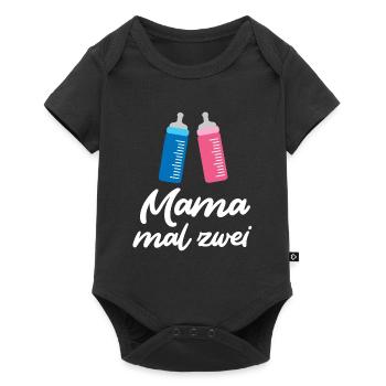 MOM TIMES TWO Funny Pregnancy Expectant - Baby Premium short-sleeve bodysuit - black - Front