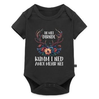 Dirndl zu klein Trachtenshirt Damen Trachten Dirndl - Baby Premium short-sleeve bodysuit - black - Front