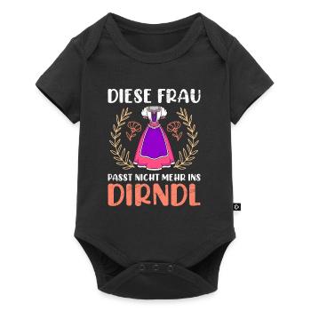 Dirndl zu klein Trachtenshirt Damen Trachten Dirndl - Baby Premium short-sleeve bodysuit - black - Front