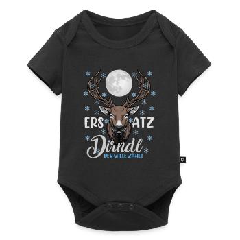 ERSATZ DIRNDL DER WILLE ZÄHLT Lustiges Münchner - Baby Premium Kurzarmbody - Schwarz - Vorne