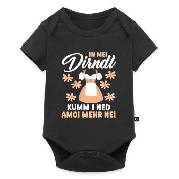 Münchner Volksfest IN MEI DIRNDL KUMM I NED AMOI - Baby Premium Kurzarmbody - Schwarz - Vorne