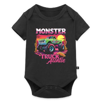 Monster Truck Auntie Matching Family Monster Truck - Baby Premium short-sleeve bodysuit - black - Front