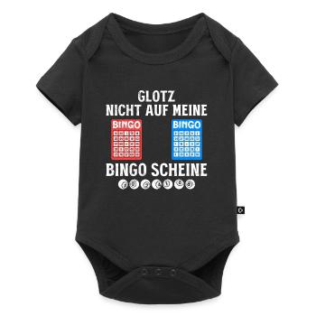 Bingospielerin GLOTZ NICHT AUF MEINE BINGO SCHEINE - Baby Premium Kurzarmbody - Schwarz - Vorne