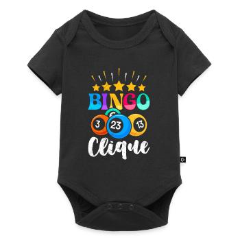 Lecteur de bingo BINGO CLIQUE Fun Bingo - Body à manches courtes Premium Bébé - noir - Devant