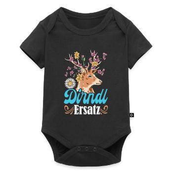 DIRNDL ERSATZ Women's Traditional Shirt Munich - Baby Premium short-sleeve bodysuit - black - Front