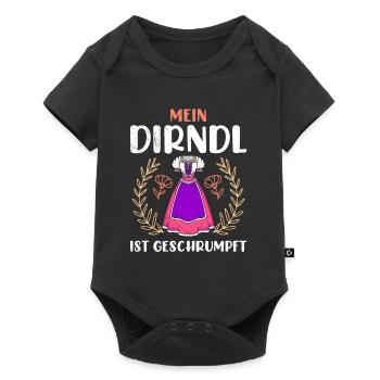 Dirndl zu klein Trachtenshirt Damen Trachten Dirndl - Baby Premium short-sleeve bodysuit - black - Front