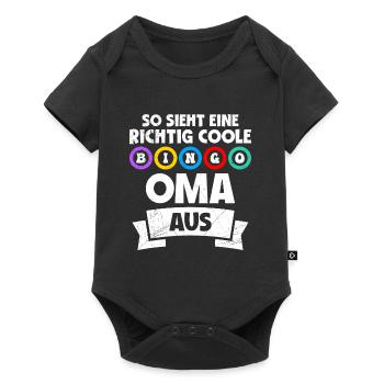 Bingospielerin SO SIEHT EINE COOLE BINGO OMA AUS - Baby Premium Kurzarmbody - Schwarz - Vorne