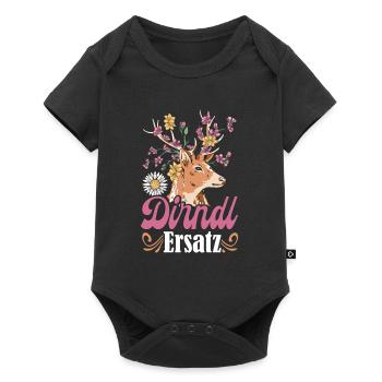DIRNDL ERSATZ Women's Traditional Shirt Munich - Baby Premium short-sleeve bodysuit - black - Front