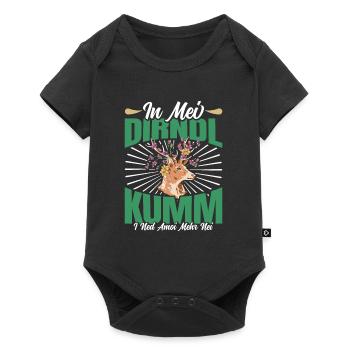 Münchner Volksfest IN MEI DIRNDL KUMM I NED NEI - Baby Premium Kurzarmbody - Schwarz - Vorne