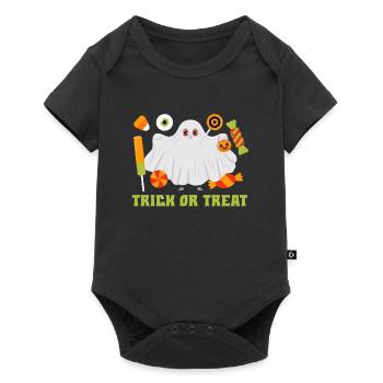 Halloween Party TRICK OR TREAT Funny Kids - Baby Premium short-sleeve bodysuit - black - Front