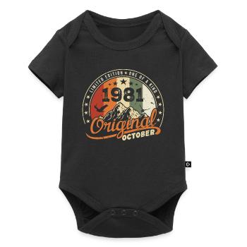 October 1981 Birthday Gift October 1981 - Baby Premium short-sleeve bodysuit - black - Front