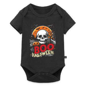 Halloween Costume BOO HALLOWEEN Spooky - Body à manches courtes Premium Bébé - noir - Devant