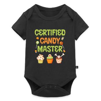 Halloween CERTIFIED CANDY MASTER Drôle Halloween - Body à manches courtes Premium Bébé - noir - Devant