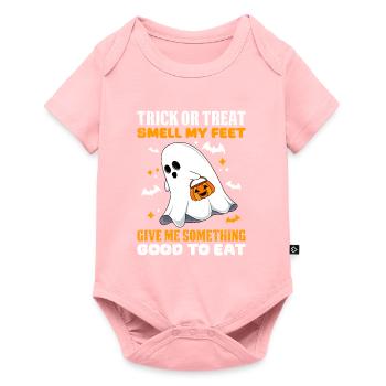 Halloween TRICK OR TREAT SMELL MY FEET Drôle - Body à manches courtes Premium Bébé - rose - Devant