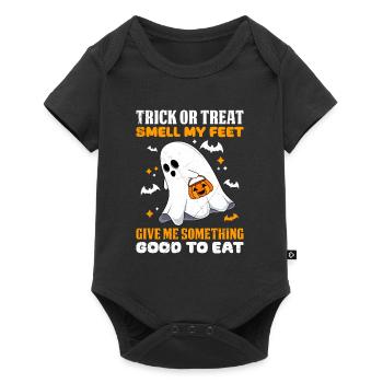 Halloween TRICK OR TREAT SMELL MY FEET Drôle - Body à manches courtes Premium Bébé - noir - Devant