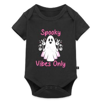 Halloween Girl SPOOKY VIBES Halloween Party - Baby Premium short-sleeve bodysuit - black - Front