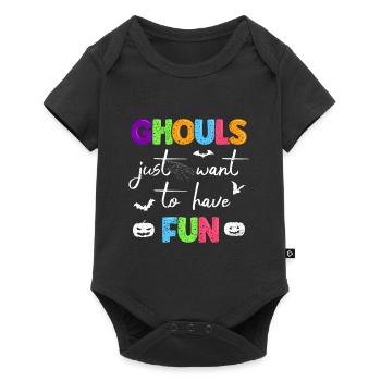 LES GOULES DE LA FÊTE D’HALLOWEEN VEULENT JUSTE S’AMUSER - Body à manches courtes Premium Bébé - noir - Devant