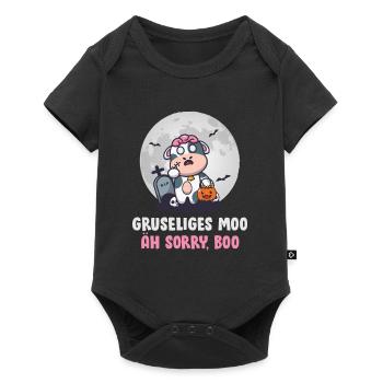 Halloween CREEPY MOO AH SORRY BOO Funny - Baby Premium short-sleeve bodysuit - black - Front