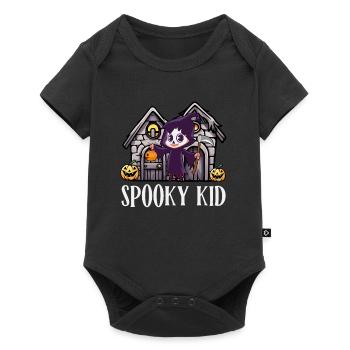 Costume d’Halloween SPOOKY KID Drôle Halloween - Body à manches courtes Premium Bébé - noir - Devant