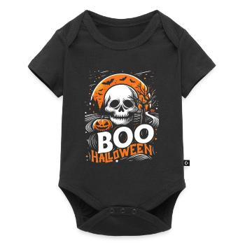 Halloween Costume BOO HALLOWEEN Spooky - Body à manches courtes Premium Bébé - noir - Devant