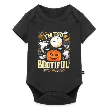 Halloween Costume Kids I'M TOO BOOTIFUL Funny - Baby Premium short-sleeve bodysuit - black - Front