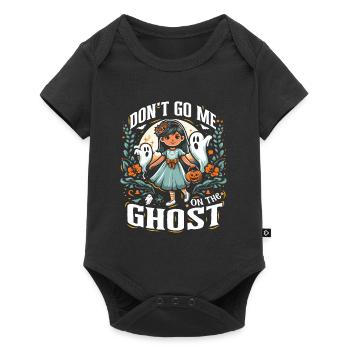 Halloween Kostüm Kinder DON'T GO ME ON THE GHOST - Baby Premium Kurzarmbody - Schwarz - Vorne