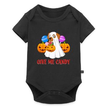 Halloween Party GIVE ME CANDY Funny Halloween - Baby Premium short-sleeve bodysuit - black - Front