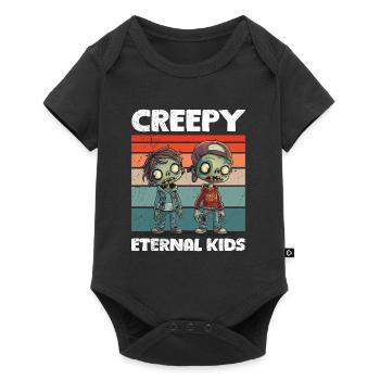 Halloween Party CREEPY ETERNAL KIDS Lustiges - Baby Premium Kurzarmbody - Schwarz - Vorne
