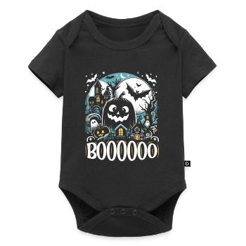 Costume d’Halloween Enfants BOOOOO Drôle Halloween - Body à manches courtes Premium Bébé - noir - Devant