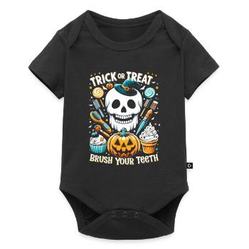 Halloween Costume Kids TRICK OR TREAT BRUSH YOUR - Baby Premium short-sleeve bodysuit - black - Front