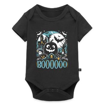 Costume d’Halloween Enfants BOOOOO Drôle Halloween - Body à manches courtes Premium Bébé - noir - Devant