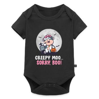 Halloween CREEPY MOO DÉSOLÉ BOO ! Fête amusante - Body à manches courtes Premium Bébé - noir - Devant