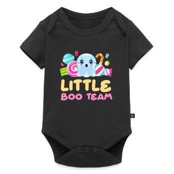 Halloween LITTLE BOO TEAM Funny Halloween - Baby Premium short-sleeve bodysuit - black - Front