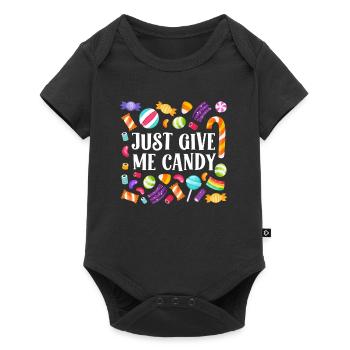 Halloween Enfants JUST GIVE ME CANDY Fun - Body à manches courtes Premium Bébé - noir - Devant