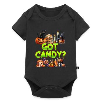 Les enfants de la fête d’Halloween VOUS AVEZ DES BONBONS ? Amusement - Body à manches courtes Premium Bébé - noir - Devant
