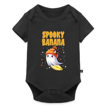 Costume d’Halloween Enfants SPOOKY BANANA Drôle - Body à manches courtes Premium Bébé - noir - Devant