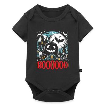 Costume d’Halloween Enfants BOOOOO Drôle Halloween - Body à manches courtes Premium Bébé - noir - Devant
