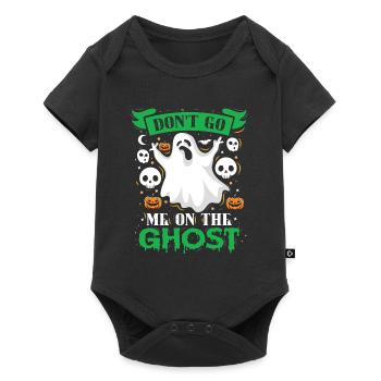 Halloween Kostüm Kinder DON'T GO ME ON THE GHOST - Baby Premium Kurzarmbody - Schwarz - Vorne