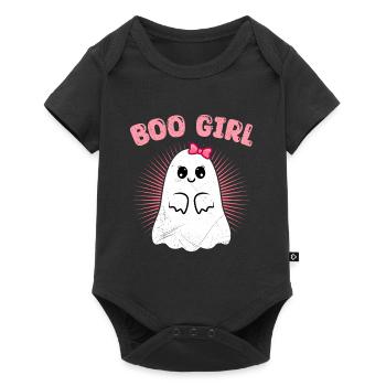 Halloween Costume Kids BOO GIRL Funny - Baby Premium short-sleeve bodysuit - black - Front