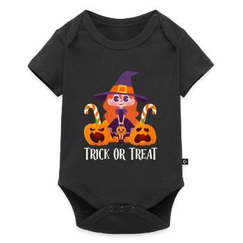 Halloween Kids TRICK OR TREAT Fun Party - Baby Premium short-sleeve bodysuit - black - Front
