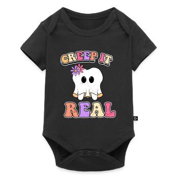 Halloween Costume Kids CREEP IT REAL Funny - Baby Premium short-sleeve bodysuit - black - Front