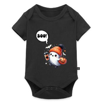 Halloween Costume Kids BOOO Funny Girl - Baby Premium short-sleeve bodysuit - black - Front